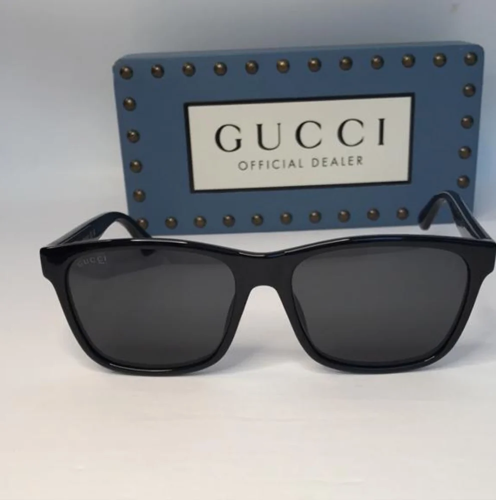Authentic New Gucci Logo GG0746SA Sunglasses001 - Black - Grey